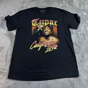 Tupac Shirt‎ Mens Large Black California Love Rap Hip Hop Graphic Tee 2Pac 2025